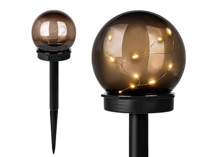 Lampa ogrodowa solarna kula gwiazdki