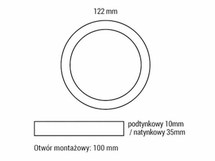 PANEL LED OKRĄGŁY NAT+WP 2W1 6W B.DZENNY