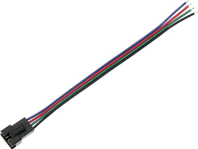 ZŁĄCZE DO TAŚMY LED RGB Gniazdo z przewodami