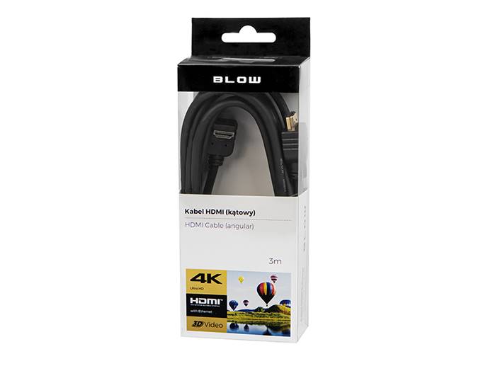 Przyłącze HDMI-HDMI Classic kątowe 3m