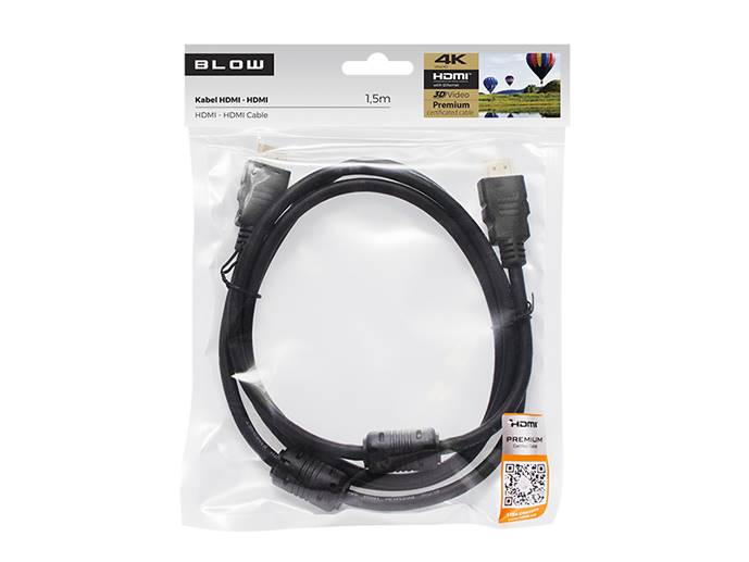 Przyłącze HDMI-HDMI 1,5m 4k+filtry