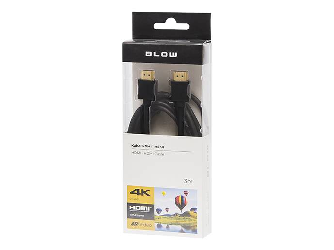 Przyłącze HDMI-HDMI BLACK 2,0 4k 3m