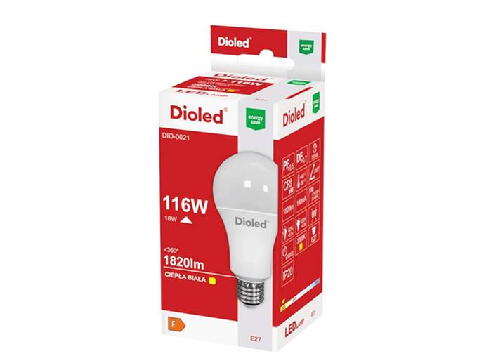 Żarówka LEd E27 18W b.ciepły