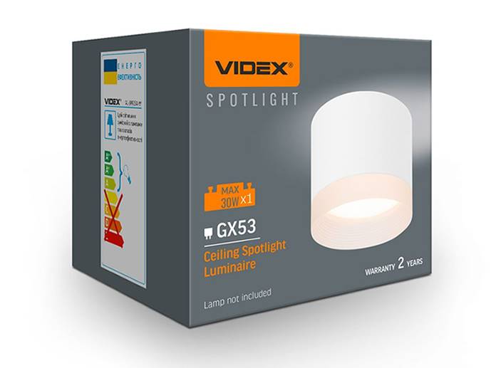 Oprawa natynkowa Gx53 Videx biała