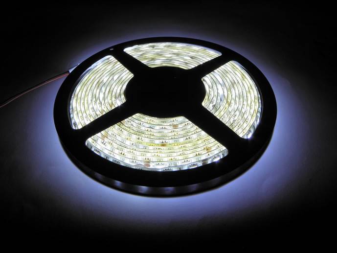 TAŚMA LED60 SMD5050 ROLKA 5M BIAŁA ZIMNA ŻEL 24V
