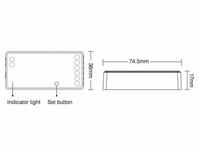 Sterownik RGB RGBW RGB-CCT WI-FI 