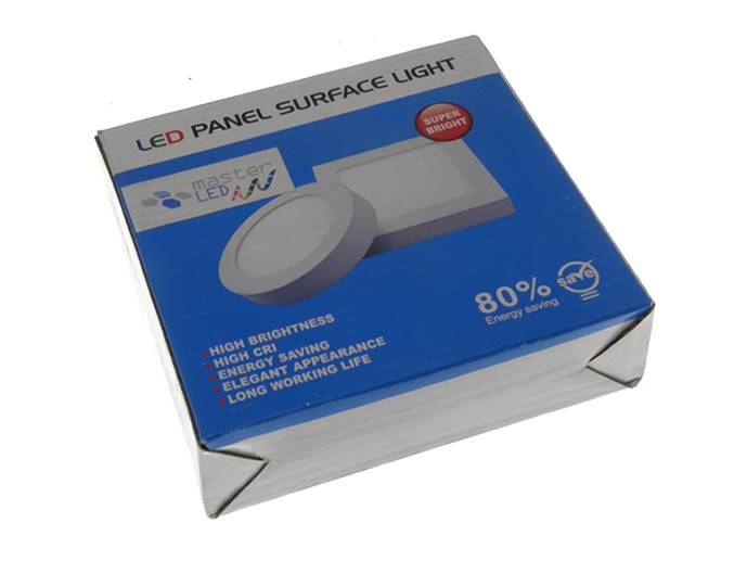 Panel LED natynkowy kwadrat 6w b.dzienny