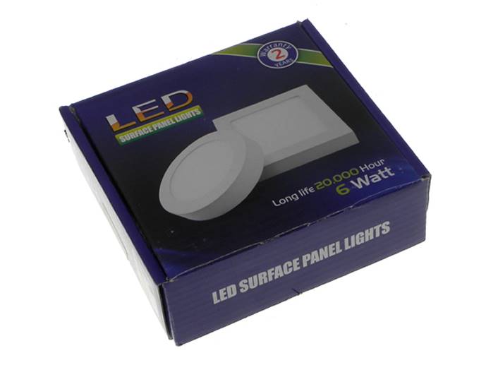 Panel led natynkowy kwadrat 6W ciepły 2700K