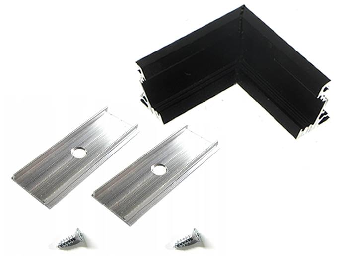 PROFIL do LED CORNER ŁĄCZNIK KĄT 60 czarny wewnętr