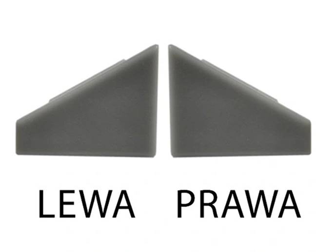 Zaślepka CORNER10 szara z otworem