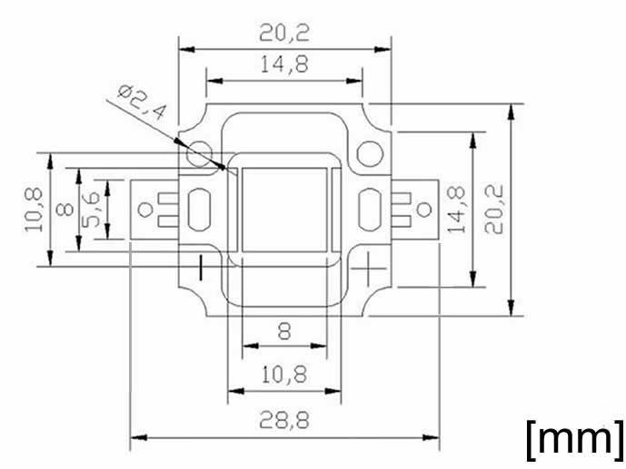 SMD do reflektora -10W biały ciepły