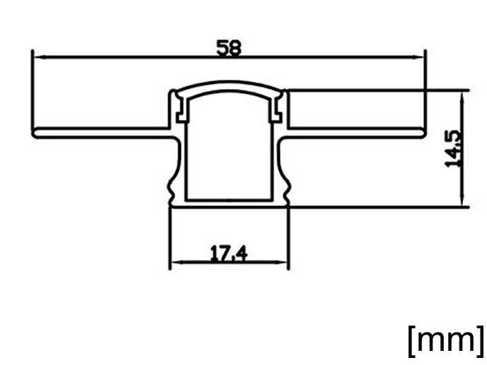 Profil do LED Masterled GK 12mm czarny 2m