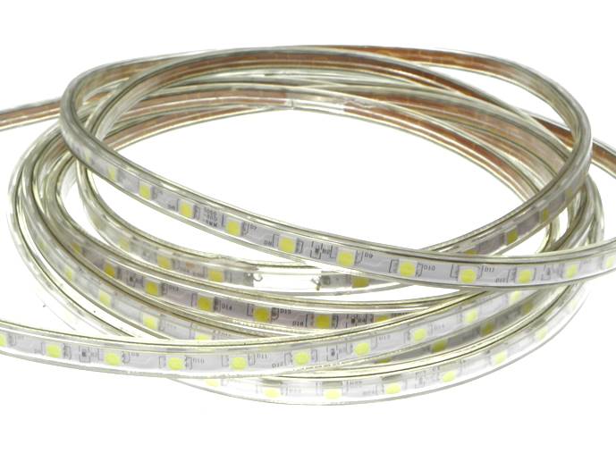 Taśma LED 230V SMD5050 60/m IP68 biała zimna 1m