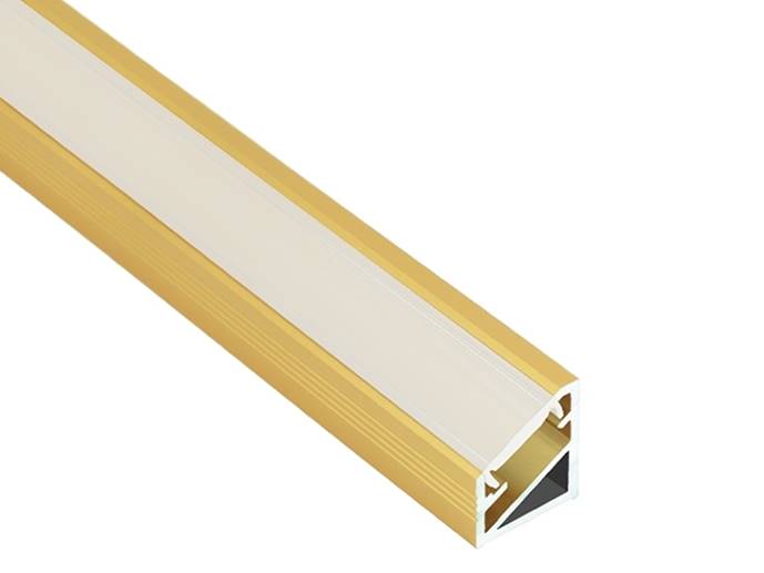 Profil TRILINE MINI 2M złoty kątowy+ klosz ml.kpl