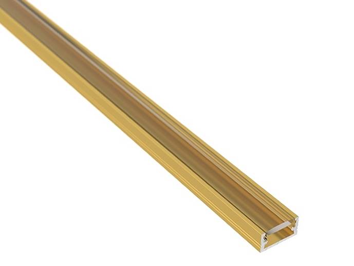 Profil LINE mini 2m nakładany złoty kl.trans kpl