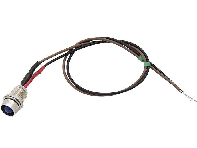 DIODA KONTROLKA 5MM NIEBIESKA 12V z przewodem