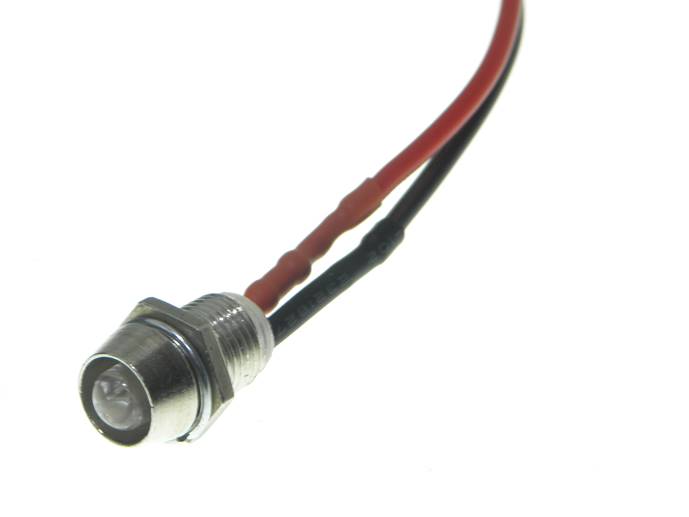 DIODA KONTROLKA 5MM zielona  12V z przewodem