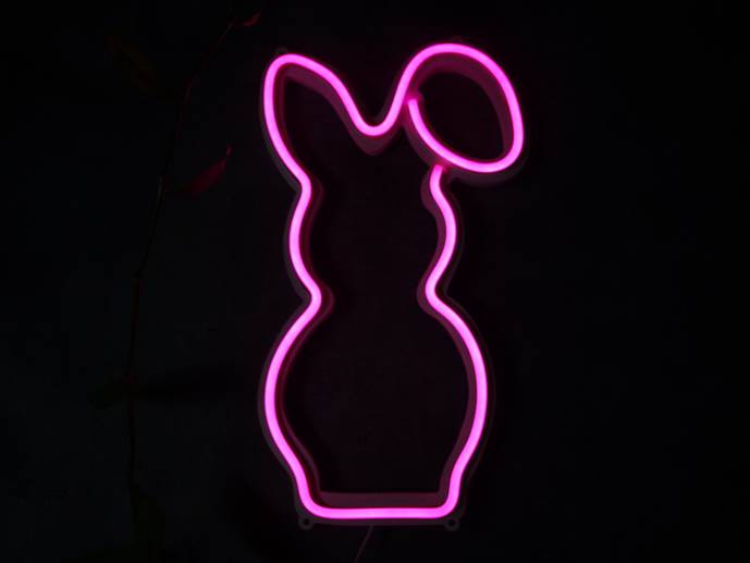 neon Zajączek 19x33cm 