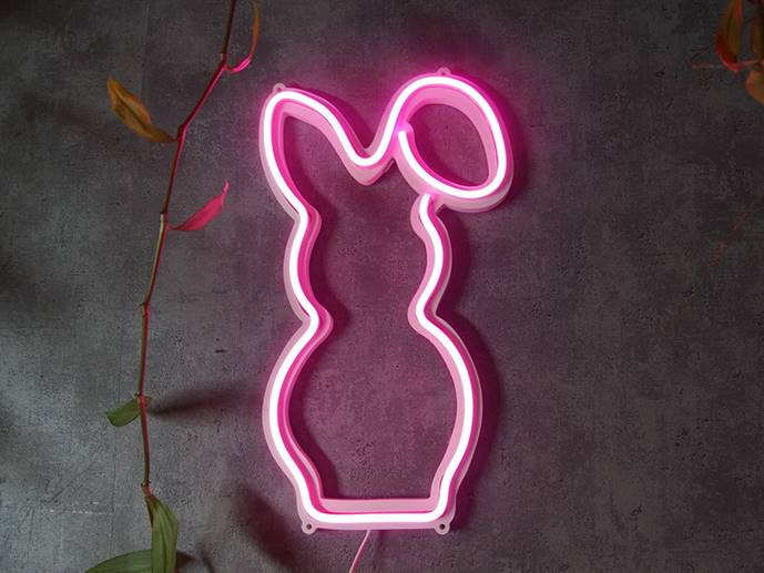neon Zajączek 19x33cm 