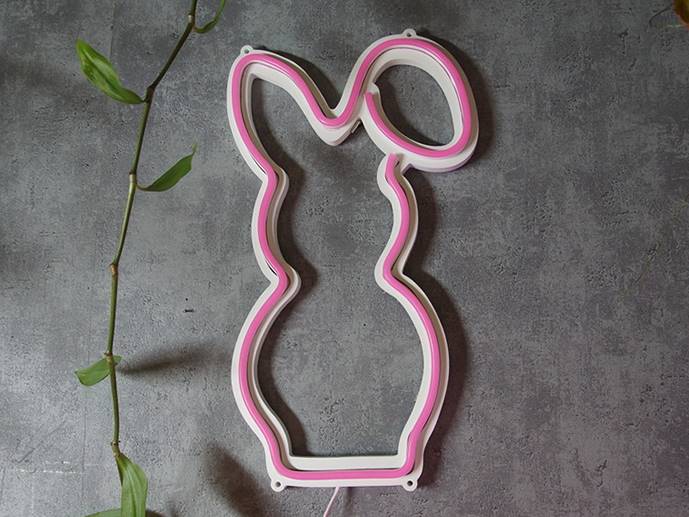 neon Zajączek 19x33cm 