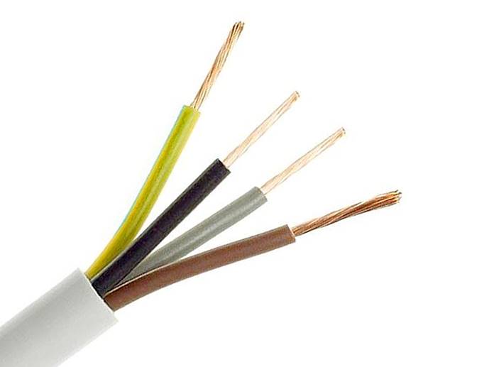 Kabel sieciowy 4x0,5 biały linka H03VV-F/OMY 300V