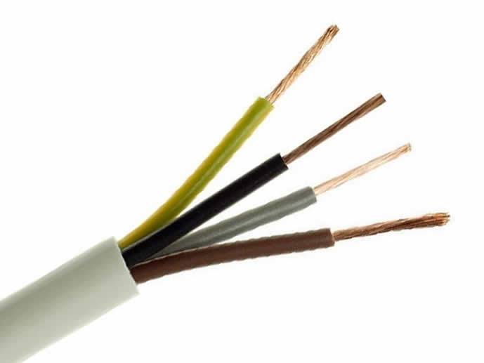 Kabel sieciowy H05VV-F OWY 4x2,5 żo biały okrągły