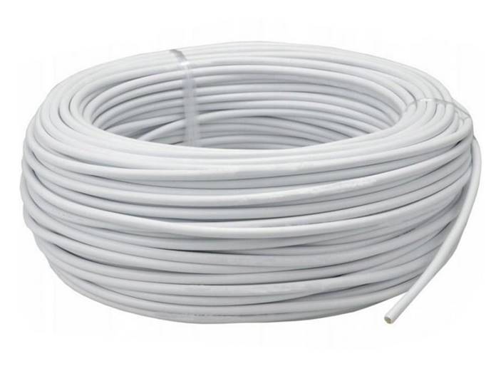 kabel elektryczny OMYp 2x0,75 230V biały okrąg. 1m