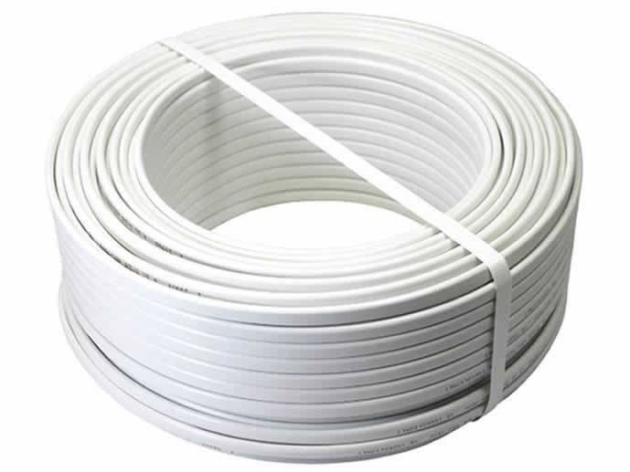 Przewód drut elektr 2x1 YDYp 450/750v płaski bia