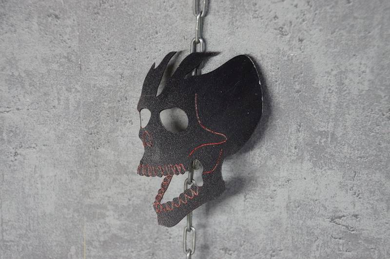 magnes Czaszka czarna 7x9,5cm 