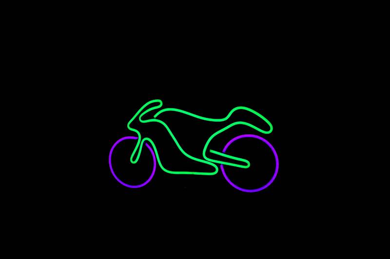 neon Motor, przezroczysty 43x24cm