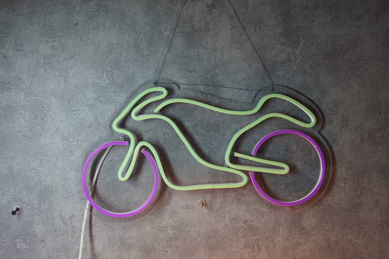 neon Motor, przezroczysty 43x24cm