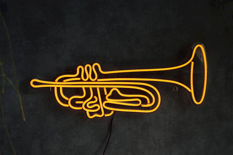 neon Trąbka, przezroczysty 50x27cm