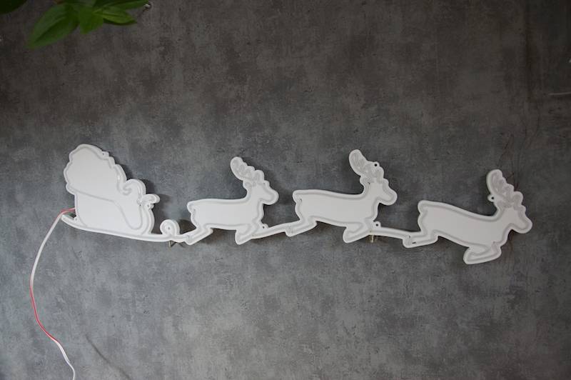 neon Sanie Mikołaja 80x24cm