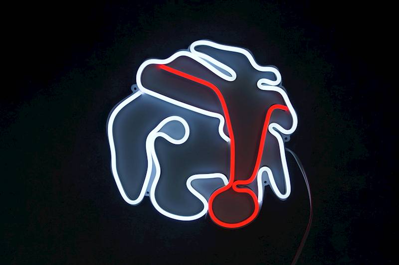 neon Piesek słodk świąteczny 26x26cm