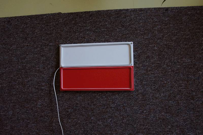 neon flaga Polska, biało- czerwona 35x26 cm 