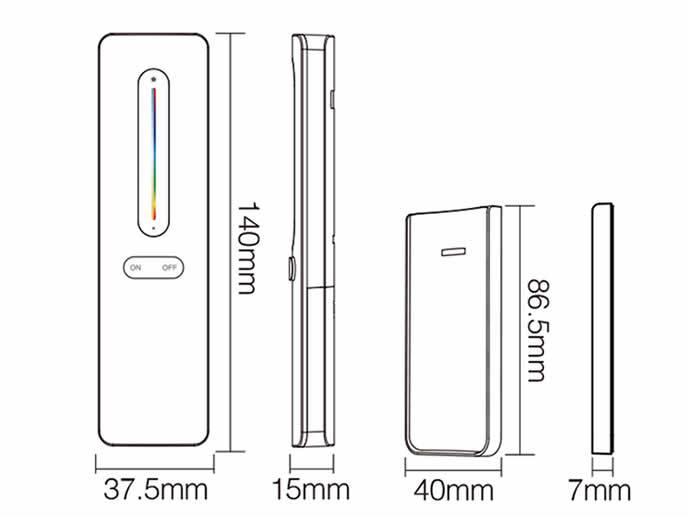 Pilot 1-strefowy  Miboxer   RGB CCT czarny  