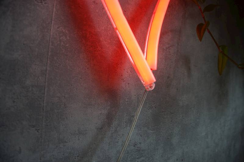 neon Serce jak gazowy 26x41 cm