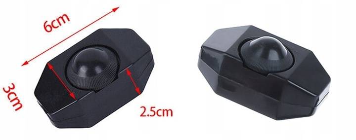 Ściemniacz nakablowy czarny 230V