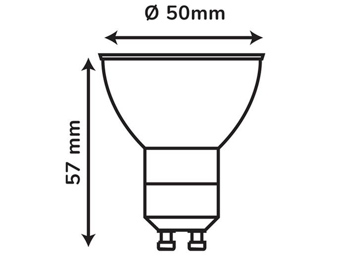 Żarówka LEd gu10 5W b.ciepła szklo