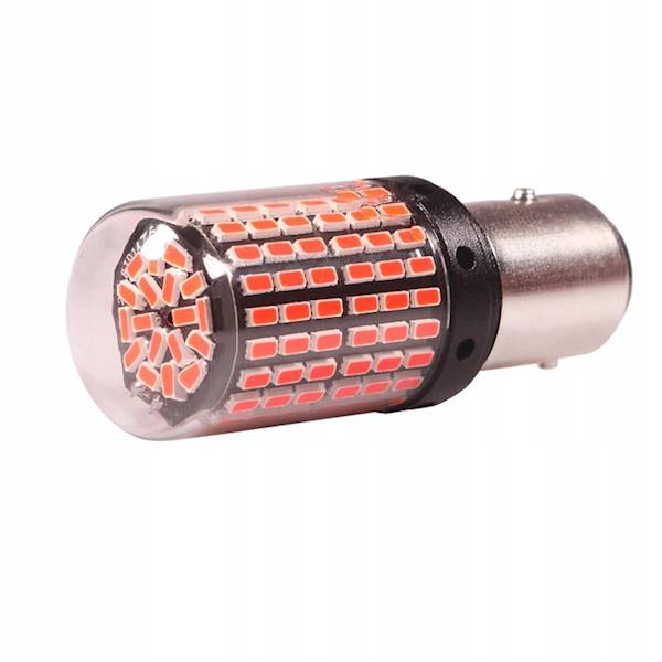 LED P21/5W BAY15D dwuwłóknowa 144 czerwona CANBUS
