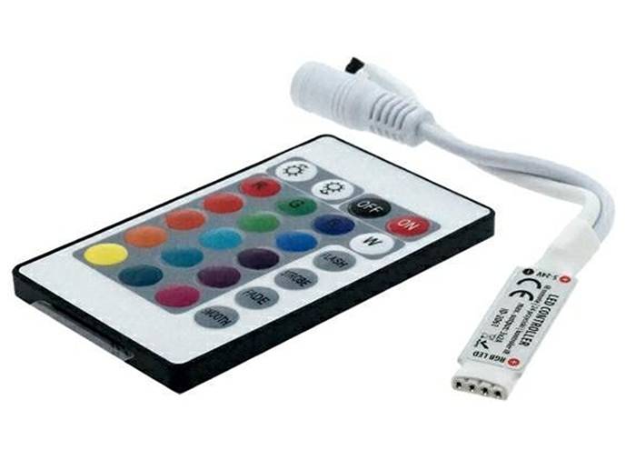 Sterownik LED 6A, RGB, z pilotem, mini 30-144W