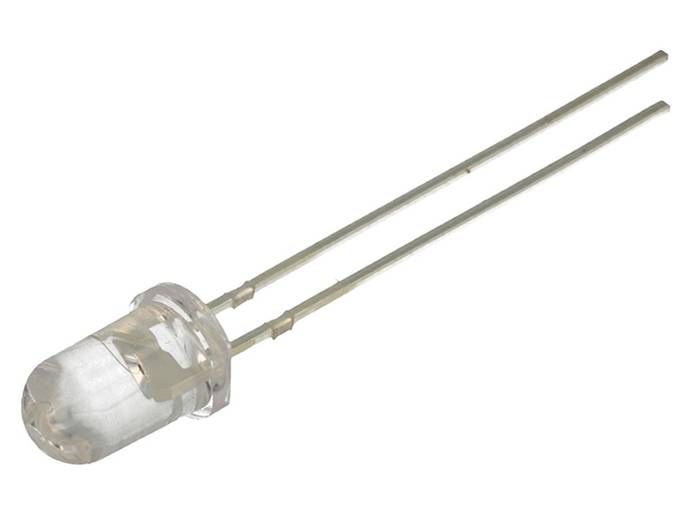 Dioda LED 5mm niebieska clear 12v