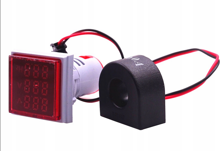 Woltomierz, amperomierz, częstotl. 3w1. Panelowy