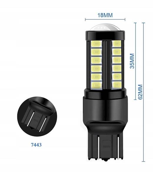 ŻARÓWKA SAMOCHODOWA LED 66 SMD 4014 W21/5W WY21/5W