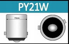 Żarówka LED 4 COB filament P21/5W 12V 24V pomarańc