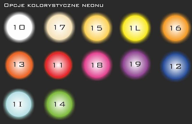 neon Kot w zadumie, szkieletowy,czarny 29x29 cm
