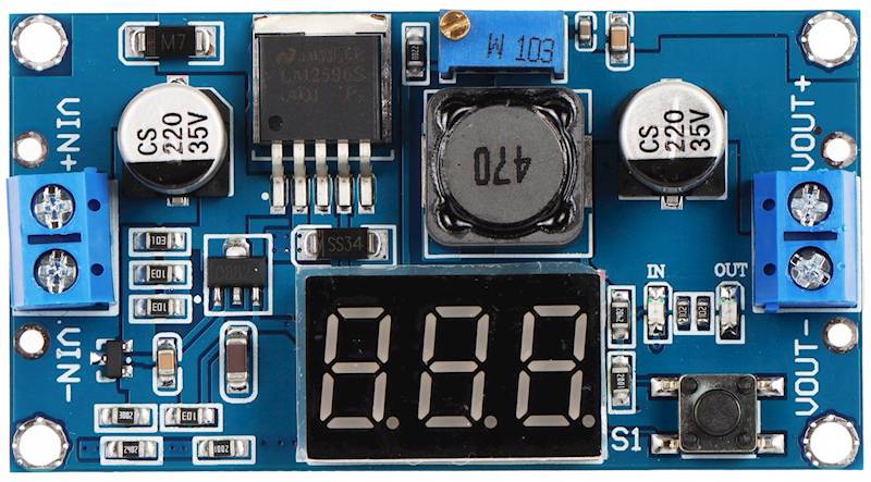 Przetwornica Step-Down LM2596 woltomierz LED