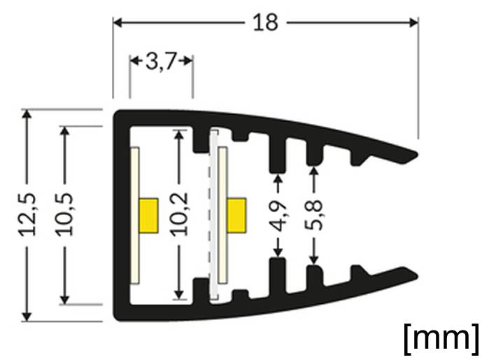 Profil do LEd do szyb mikro10 2m