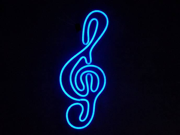 neon Klucz Wiolinowy 15x36cm