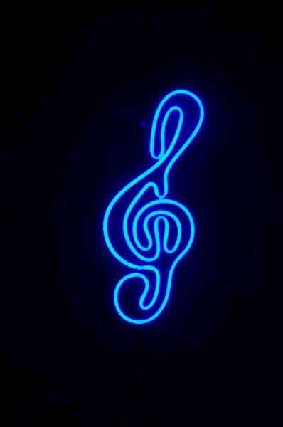 neon Klucz Wiolinowy 19x45cm